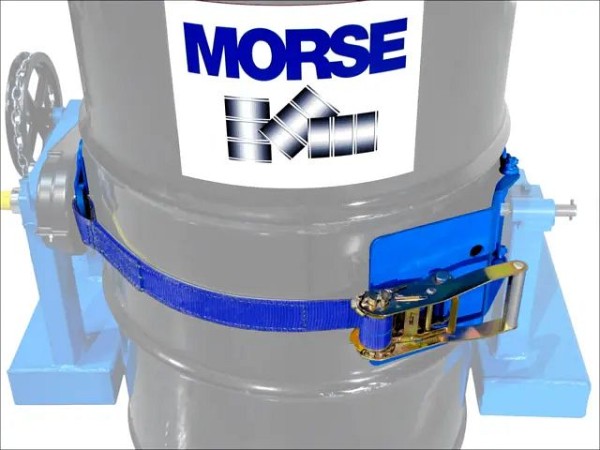 MORSE Kit for Customer to Install 2" X 3' Web Strap and Ratchet on Existing MORCINCH Drum Holder, Replaces Cinch Chain, 5115-P