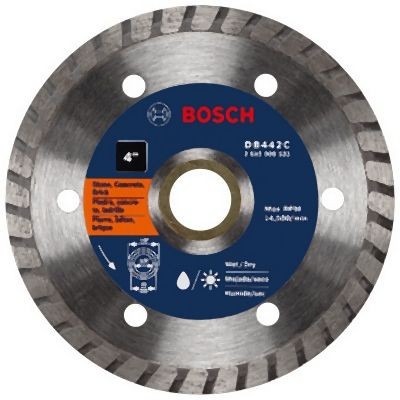 Bosch 4 Inches Premium Turbo Rim Diamond Blade for Smooth Cuts, 2610037321
