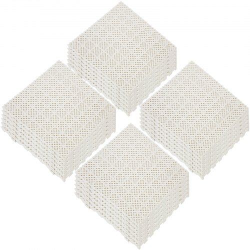 VEVOR Drainage Tiles Interlocking 25 Pack White, Outdoor Modular Interlocking Deck Tile 11.8x11.8x0.5 Inches, DJMTXBST1.3CM0001V0