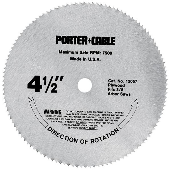 PORTER CABLE 4-1/2" Riptide Plywood Saw Blade, 12057