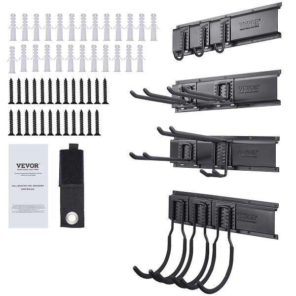 VEVOR Garage Tool Organizer with 10 Adjustable Hooks, 600 lbs Max Load Capacity, QMGJ600LBS64RPCCIV0
