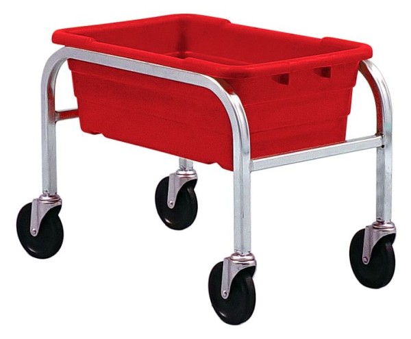 Quantum Storage Systems Tub Rack, mobile, 60 lb. weight capacity per bin, end loading, holds (1) TUB2516-8 red tubs (included), TR1-2516-8RD