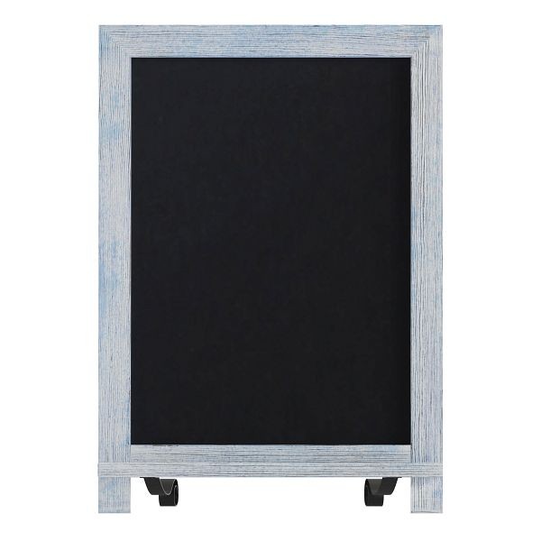 Flash Furniture Canterbury 12" x 17" Rustic Blue Tabletop Magnetic Chalkboards with Metal Scrolled Legs, Set of 10, 10-HFKHD-GDIS-CRE8-422315-GG