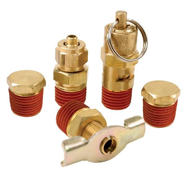 VIAIR 5 Pieces Tank Port Fittings Kit (For 200PSI Rated Systems), 90004