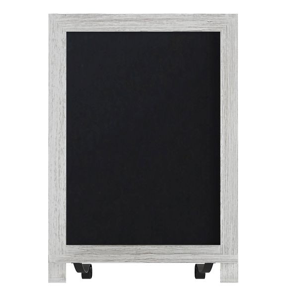 Flash Furniture Canterbury 12" x 17" Whitewashed Tabletop Magnetic Chalkboards with Metal Scrolled Legs, Set of 10, 10-HFKHD-GDIS-CRE8-522315-GG