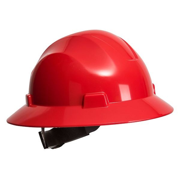 Portwest Full Brim Premier Hard Hat, Red, PS56RER