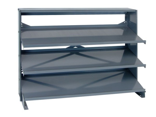 Quantum Storage Systems Pick Rack, slopped, bench style, 12-1/2"L x 36"W x 26-1/2"H, (3) shelves configuration (bins not included), QPRHA-6