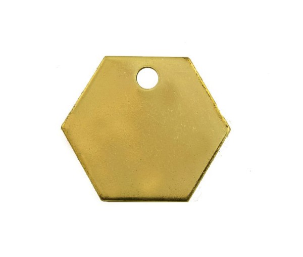 C.H. Hanson Tag-1-1/4" Hexagon Brass pack of 100, 41261