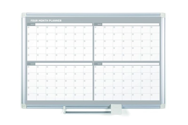 MasterVision Magnetic Steel Dry-Erase Four Month Planner, Size: 24" X 36", GA03105830