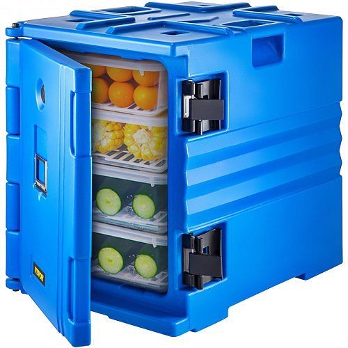 VEVOR Insulated Food Pan Carrier Front Load Catering Box Stackable 82qt Blue, SPBWXL90-A90LMTOEV0