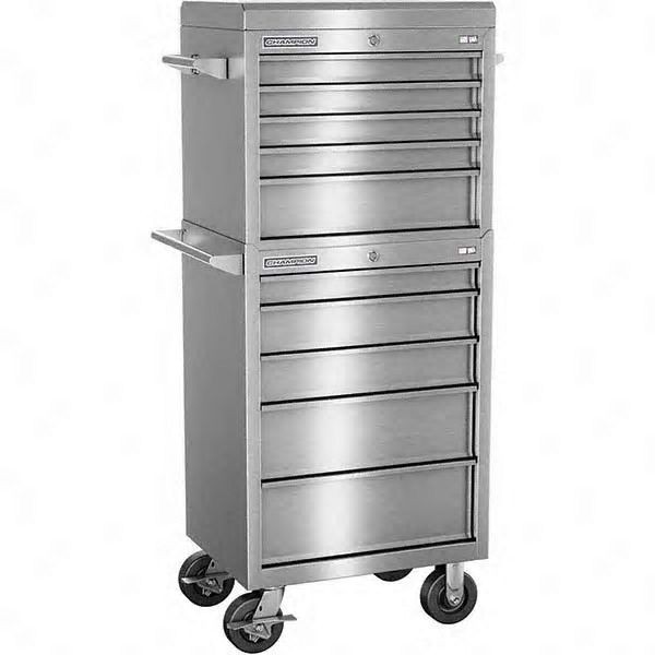 Champion Tool Storage FMPro SST 27"Wide, 20"Deep, 3600 lb, 10 Drawers Top Chest/Cabinet, Casters, FMPS2710RC