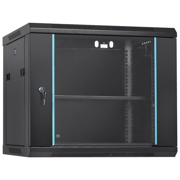 VEVOR 9U Wall Mount Network Server Cabinet, 15.5" Deep, WLJJGHBL9U1552RC3V0