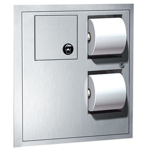 ASI Toilet Tissue Dispenser/Napkin Disposal - Recessed, 10-04823