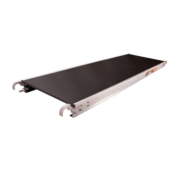 Metaltech Aluminum platform 7' x 24" with 5/8" anti-slip plywood deck, M-MPP724AS