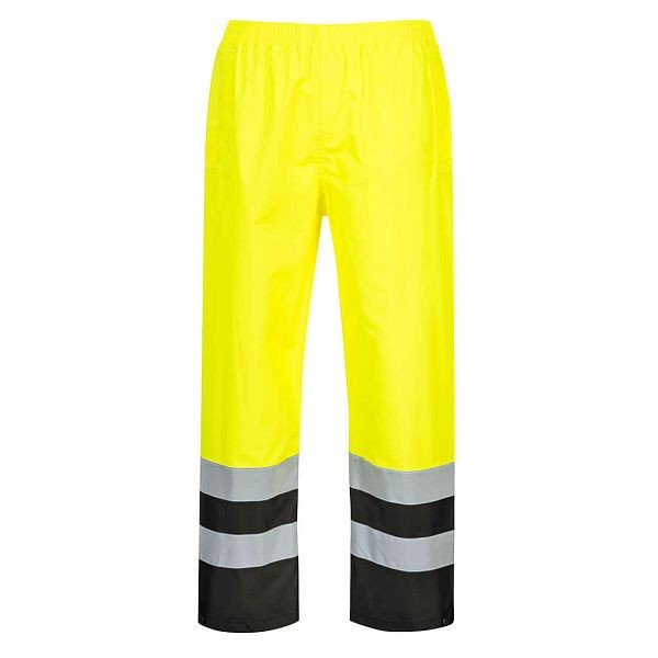 Portwest Hi-Vis Two Tone Traffic Pants, Yellow/Black, 4XL, Regular, S486YBR4XL