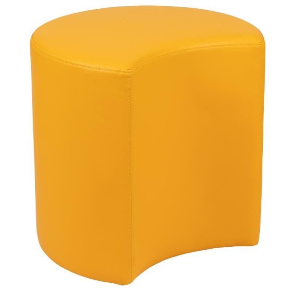 Flash Furniture Nicholas Soft Seating Flexible Moon for Classrooms and Common Spaces - 18" Seat Height (Yellow), ZB-FT-045C-18-YELLOW-GG