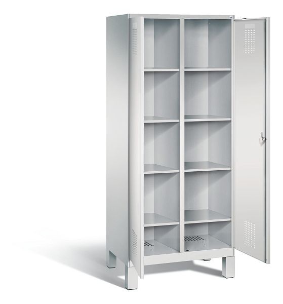 CP Furniture Wardrobe S 3000 Evolo, 150 mm high feet, integrated height adjustment, 2 Compartments, width 400 mm, 2 Doors mutually striking, 49012-22B