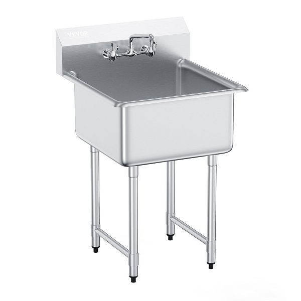 VEVOR Stainless Steel Prep & Utility Sink, 27"x41", SYLSSCDCY2424TYZPV0