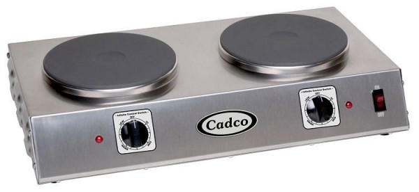 Cadco Double Cast Iron Hot Plate, 7-1/2" Cast Iron Burners, CDR-2C