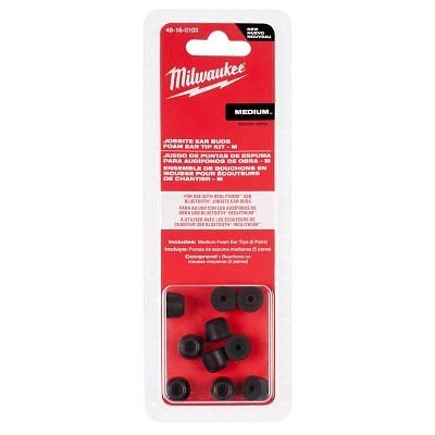 Milwaukee Jobsite Earbuds Foam Ear Tip Kit M, 49-16-0103