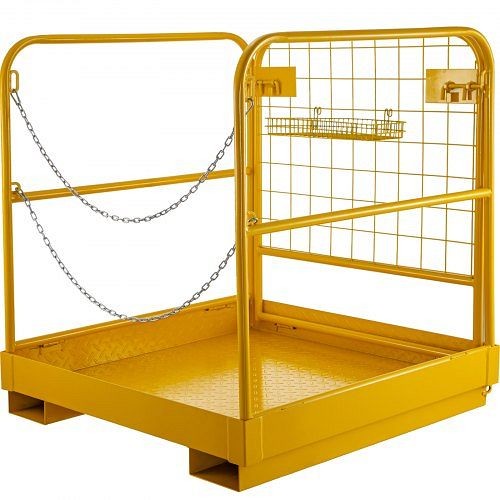 VEVOR 36" x 36" Forklift Safety Cage Work Platform Lift Basket Aerial Fence Rails, 36X36YCCCZRPTAQL1V0