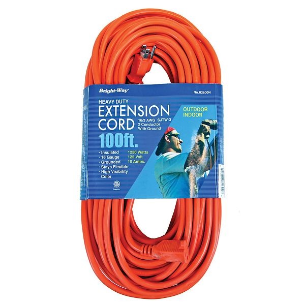 Jones Stephens 16/3 100 ft. Orange Extension Cord, E25004
