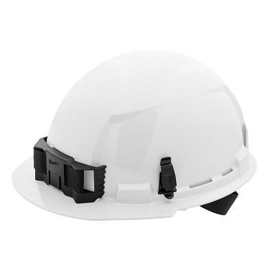 Milwaukee White Front Brim Hard Hat with 4Pt Ratcheting Suspension - Type 1, Class E, 48-73-1100