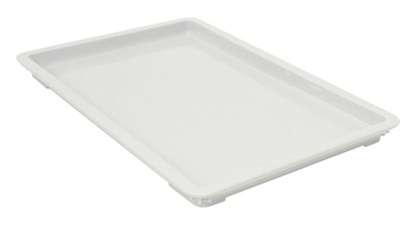 Quantum Storage Systems Pizza Dough Box Lid, 26x18"W, stackable, dishwasher safe, PP, white, Quantity: 6 pieces, FSB-PL2618WT