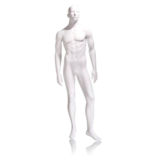 Econoco Male Mannequin, Abstract Head, Arms by Side, Left Leg Slighly Forward, GEN-2H