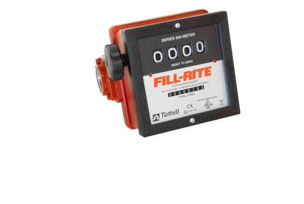 Fill-Rite 4-Digit 1" Mechanical Flow Meter, Liter, 901CL