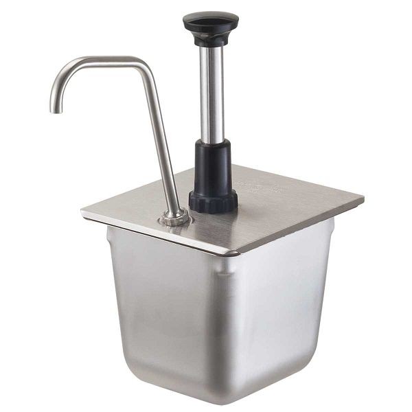 Server 1/6-Size Pan Pump - Stainless Steel, dispenses thin, toppings and sauces, 86312