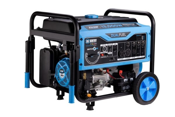 Pulsar Dual-Fuel 13000W Generator rated 10200W with CO Alert, PG13000BRCO