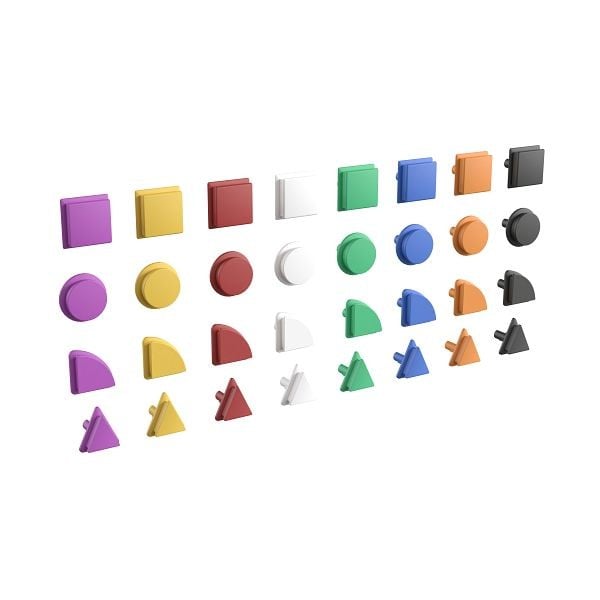 Flash Furniture Bright Beginnings Commercial Grade Multicolor 256 Piece Shape Set for Modular STEAM Wall Systems, MK-ME14696-GG