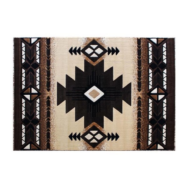 Flash Furniture Mohave Collection 5' x 7' Brown Traditional Southwestern Style Area Rug - Olefin Fibers with Jute Backing, ACD-RGELYF-57-BN-GG