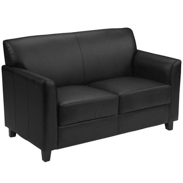 Flash Furniture HERCULES Diplomat Series Black LeatherSoft Loveseat, BT-827-2-BK-GG
