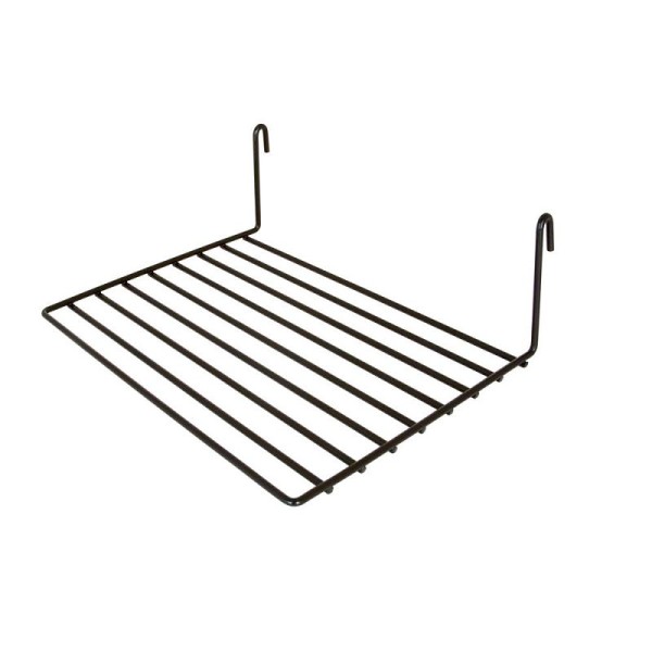Econoco 8"D x 12"L Straight Shelf for Grid Panel, Quantity: 6 pieces, BLK/812