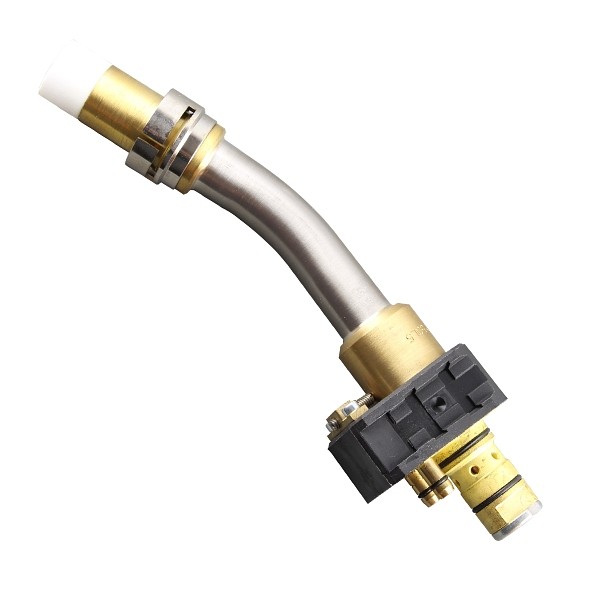 Abicor Binzel® 22 degrees Standard Swanneck is designed to use with WH 455 D MIG guns and has a nozzle sensor, 9.620.833