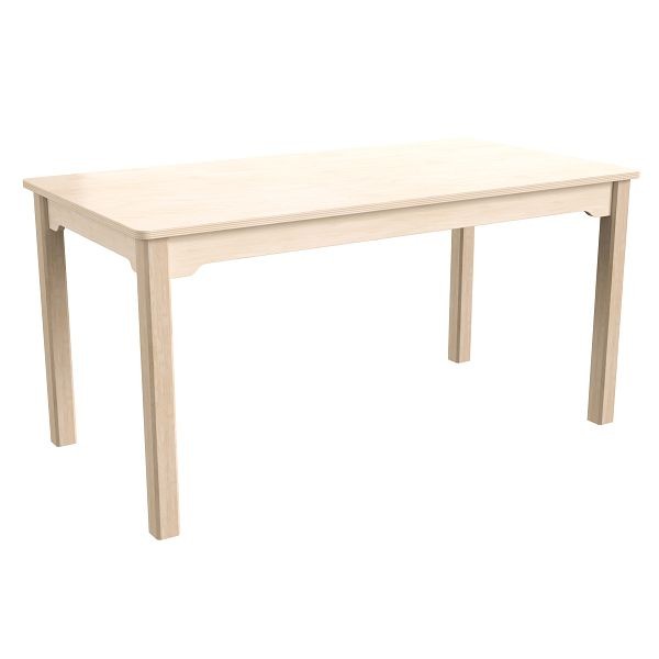 Flash Furniture Bright Beginnings Commercial Wooden Rectangular Preschool Classroom Activity Table, (23.5"W x 47.25"D x 21.25"H), Beech, MK-ME088012-GG