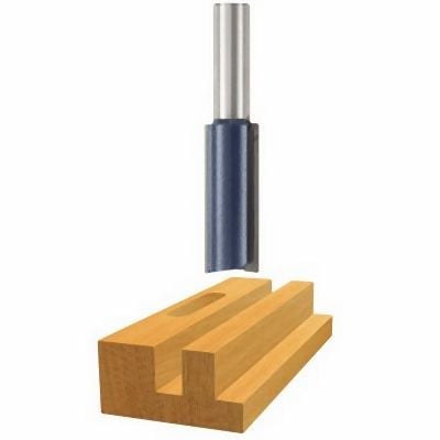 Bosch 3/4 Inches x 1-1/2 Inches Carbide Tipped 2-Flute Straight Bit, 2608629331