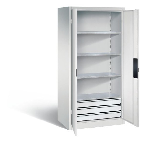 CP Furniture Large capacity tool cabinet for heavy loads, Shelves 4 above, H 1950 x W 930 x D 600, 8922-523