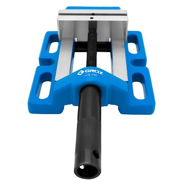 Groz 4" Uni-Grip Drill Press Vise, Blue, Powder Coated, 35121