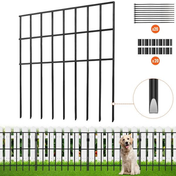 VEVOR Animal Barrier Fence, No Dig Fence 17in (H) x11ft (L), Pack of 10, JSWL1713INCHISXZ8V0