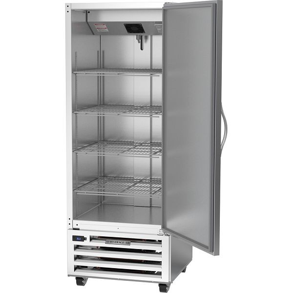Beverage-Air RI Series Solid Door Bottom Mount Reach-In Refrigerator, Exterior Dimensions: WxDxH: 27 1/4” X 29 1/8” X 72 1/4”, RI18HC