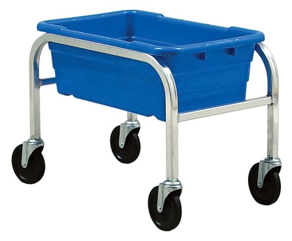 Quantum Storage Systems Tub Rack, mobile, 60 lb. weight capacity per bin, end loading, holds (1) TUB2516-8 blue tubs (included), TR1-2516-8BL