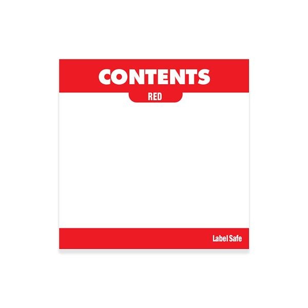 OilSafeSystem Paper Rectangle Label, 3.25" x 3.25", Red, 280308