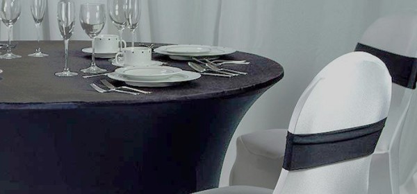 Buffet Enhancements Banquet table cover spandex fits serpentine table standard 30 inch height, 1BSBSP