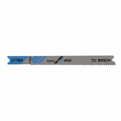 Bosch 5 pieces 3-1/8 Inches 17-24P TPI Basic for Metal U-shank Jig Saw Blades, 2608668138