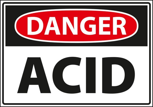 Marahrens Sign Danger - acid, rigid plastic, Size: 10 x 7 inch, CH0008.010.21