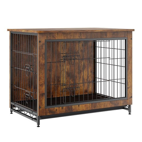 VEVOR Dog Crate Furniture, 32 inch Wooden Dog Crate with Double Doors, ZWJJSGLZSJSSO02XQV0