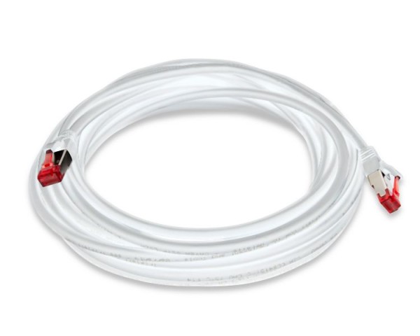 Triplett CAT 6A 10GBPS Professional Grade, SSTP 26AWG Patch Cable 25' White, CAT6A-25WH